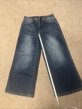 Judy Blue Dark Blue Wide-Leg Jeans